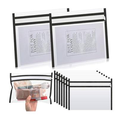 China Waterproof PVC Zippered Clear Pouch Universal Organizers PVC Waterproof Zipper Document Bag For Office School Home Supplies for sale