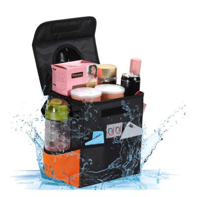 China Durable Auto Vehicle Organizer Leak Proof Hanging Trash Bag Car Trash Bin Waterproof Garbage Bin With Lid for sale