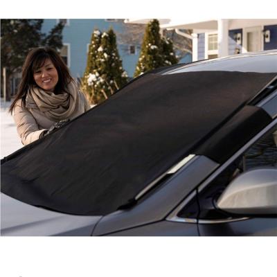 China Black Good Quality Stock Fast Shipping Sun Snow Snow Windshield Outdoor Auto Windshield Cover Summer Winter Water Resistant Fit Most Cars for sale