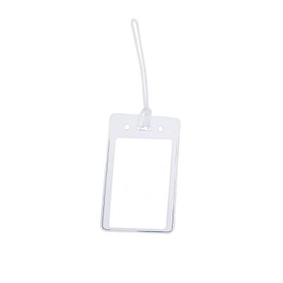 China TOP Clear PVC Student Locking Specialist ID Plastic Luggage Tags With Loops for sale