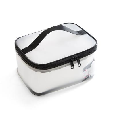 China Portable Korean Alpaca Viable TPU Waterproof Clear Frosted Cosmetic Travel Toiletry Storage Box for sale