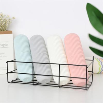 China Portable Toothbrush Storage Holder Viable Hard Plastic Travel Toothpaste Organizer for sale