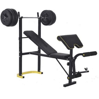 China Home Use Weight Workout Exercise Flat Bench with BARBELL 50KGS for sale