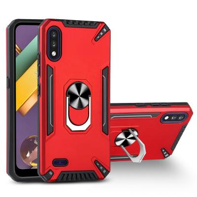 China Rotating Armor Case 360 ​​Shockproof Ring Magnetic Car Bracket Shock Absorption Scratch Protection Mobile Phone Case For LG Series for sale