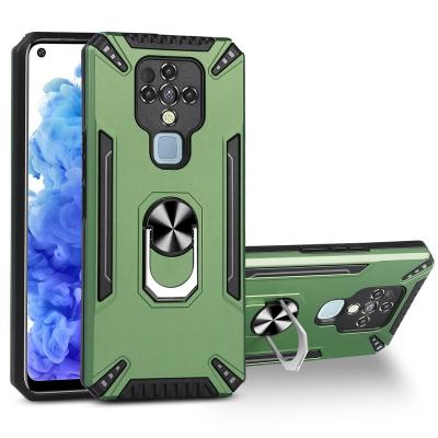 China Rotating Armor Case 360 ​​Shockproof Ring Magnetic Car Bracket Shock Absorption Scratch Protection Mobile Phone Case For TECNO Series for sale