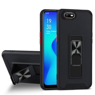 China Car Shockproof Magnet Factory Price Built-in Bracket Two-in-One Luxury Shockproof Mobile Phone Case For OPPO Series for sale