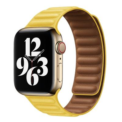 China Luxury Silicon For Original Apple Watch Band 45mm 41mm 44mm 40mm 42mm Magnetic iWatch 38mm 3 Loop Strap 5 4 Se 6 7 Strap for sale