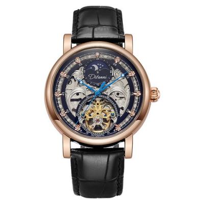 China Date Automatic Men's Watch Style Swiss ETA Waterproof Multifunctional Skeleton Mechanical Watch for sale