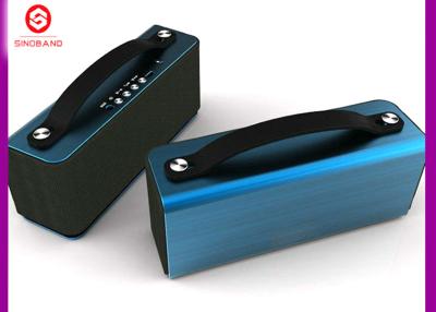 China FM Rradio Bluetooth Speaker , Heavy Metal + Leather Handle Wifi Bluetooth Speaker for sale