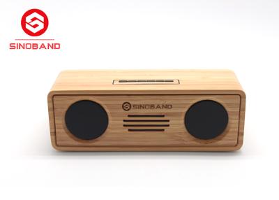 China Super Bass Small Wireless Portable Bamboo Bluetooth Speaker Support Hands - Free Function for sale