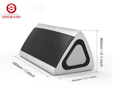 China Silver Stereo Bluetooth Speaker ,  CE / ROHS Power Bank With Bluetooth Speaker for sale