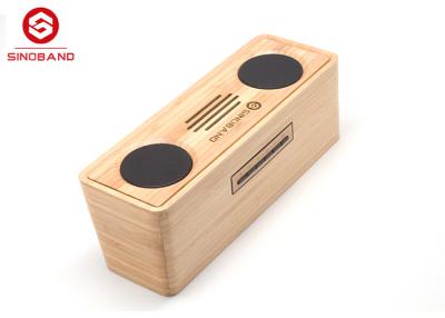 China PC / Ipod / Ipad Square Bamboo Wood Bluetooth Speaker of Battery Operated for sale