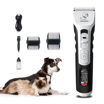 China Viable Wholesale Electric Rechargeable Professional Cordless Pet Grooming Hair Trimmer Tool Dog Hair Clipper for sale