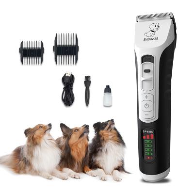 China Viable Clipper Shed Professional Pet Cordless Electric Ceramic Clippers USB Charger Animals Movable Blade for sale