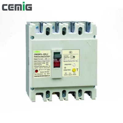 China Cemig High Quality Residual Current Operated Case Molded Circuit Breaker MCCB 225A 35KA/50KA/85KA for sale