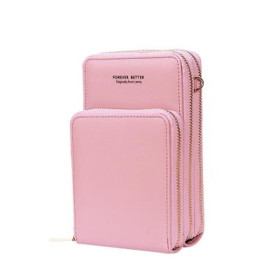 China New Waterproof Multifunctional Mobile Phone Women Long Bag PU Wallet Large Capacity Card Bag for sale