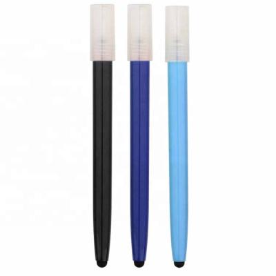 China New Design Hand Style Tip Sanitizer Special Empty Bottle Spray Pen Plastic Ballpoint Pen Manufacturer Portable Travel Perfume for sale