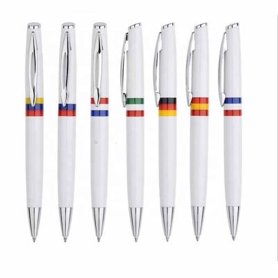 China Promotional Pen Hot Selling Custom Logo For Country Flag Promotional Plastic Tip Pen For Gifts for sale