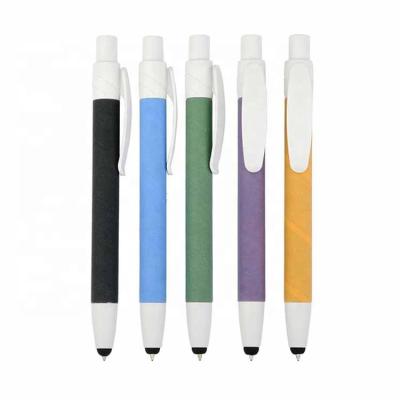 China office & Eco Friendly Biodegradable School Pen Paper-Recycled Stylus Ballpoint Pen Custom Logo for sale