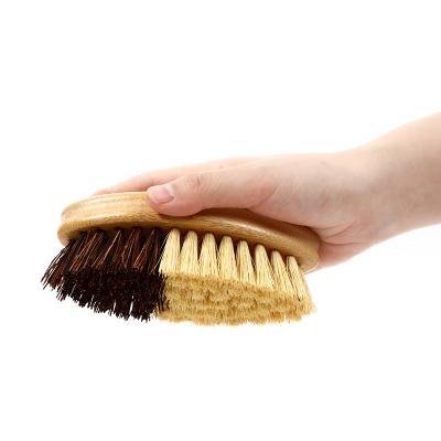 China Natural Bamboo Palm Viable Brush Kitchen Utensils Sisal Cleaning Brush Dishwashing Pot Brush for sale