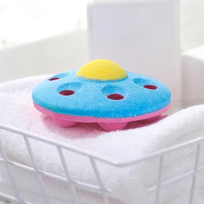 China Exfoliate 1pcs UFO Bubble Bath Salt Ball For Kids Organic Ocean Lavender Sweet Orange Essential Oils Bath Bombs for sale