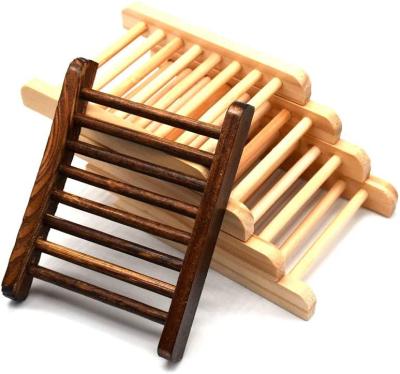 China 8 Pieces Modern Home Bamboo Wooden Soap Holder, Wooden Bathroom Soap Crate, Hand Craft Bathtub Shower Dish Accessories for sale