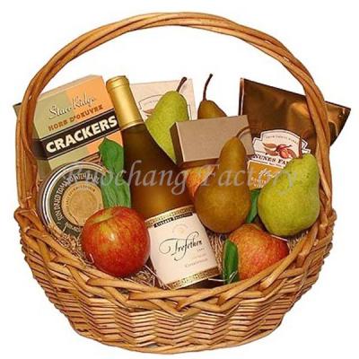 China Europe Honey Christmas Gift Basket with Handle for sale