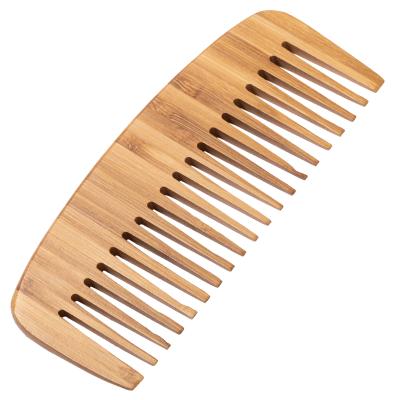 China Cushion Tooth Detangling Millrutherford Natural Bamboo Wide Comb Comb Anti-static Natural Curly Hair for Women and Men for sale