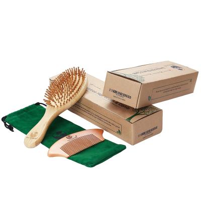 China Natural Bamboo Paddle Hair Brush and Comb Vegan Friendly, Suitable for Women Men and Kids, Eco Friendly Biodegradable for sale