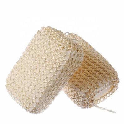 China EXFOLIATING 8*13 natural material plant for handcraft high quality household products sisal and sponge shower glove for sale