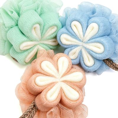 China EXFOLIATE PE 50gram African Bath Ball Sponge 50g Body PE Sponge Flower Bath Glove for sale