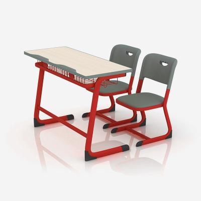 China Contemporary Kids Study Assemble Furniture Cheap Desk And Chair 2 Seater For Student for sale