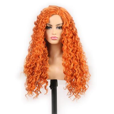 China Synthetic Curly Hair Synthetic Wigs Human Hair For Glueless Natural Black Afro Color Women's Kinky Curly Wig 150% Density for sale