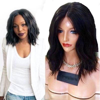 China Fashion Wavy Design Wavy Hair Wholesale Bob Wigs Front Closure Short Bob Brazilian Hair Lace Front Wig 12 Inches for sale