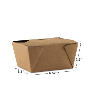 China Recycled Materials Kraft Brown Takeout Box for sale