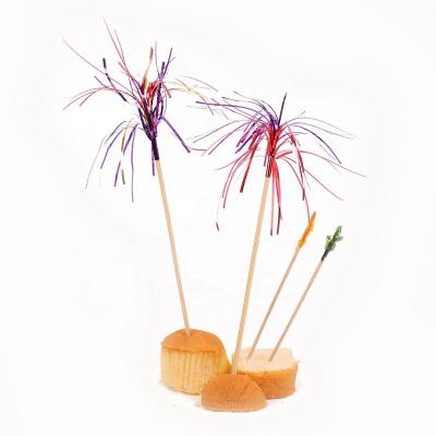 China 65mm Disposable Party Aluminum Frill Toothpicks for sale