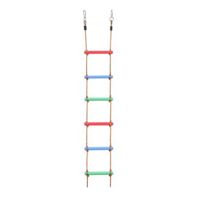 China Strong Swing Seat Kids Climbing Rope Swing Ladder Safe Colorful Plastic Tree Ladder Rope Swing Ladder for sale