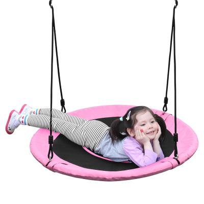 China Outdoor Round 40 Inch Seat Strong Swing Saucer Tree Swing Rope Kids Round Swing for sale