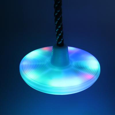 China Hot Selling Strong Outdoor Patio Seat Plastic Swing Disc Swing Sets Kids Climbing Rope For LED Glow Swing for sale