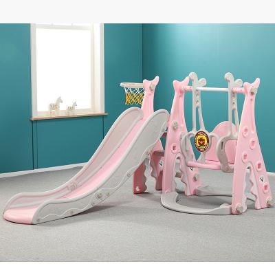 China Strong Plastic Small Slide Children's Indoor Swing Seat Kids Slide Swing Set for sale