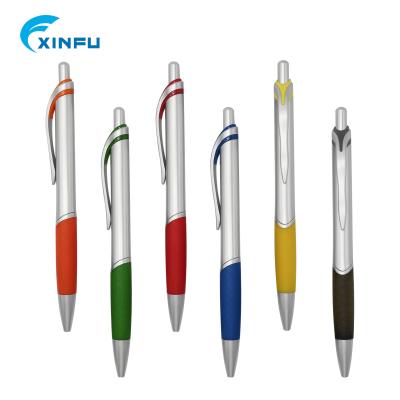 China Writing at length cheap metallic multicolor plastic ball pen for advertising for sale