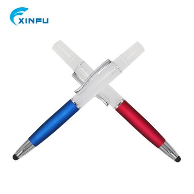 China Hand Sanitizer Ballpoint Pen Sprayer Filled Touch Screen Stylus Spray Bulk Decorative Pen for sale