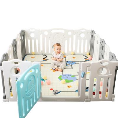 China 2020 Euro Style Baby Playpen Indoor Children Anti-collision Plastic Play Yard for sale