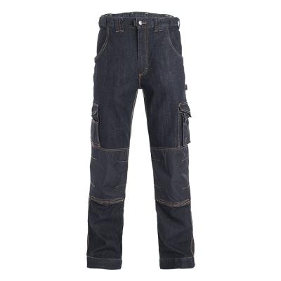 China Industrial Heavy Duty Color Fade Proof Cotton Cargo Pants Work Men Jeans for sale