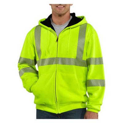 China Latest Design Hoodie High Visibility Workwear Apparel For Mens Industrial Fleece Jacket Hoodie Custom for sale