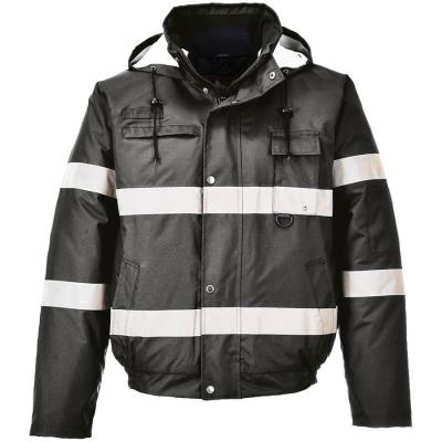 China Winter Jackets Fleece Striped Bodywarmer Workwear Industrial Uniform High Visibility Jackets For Winter for sale