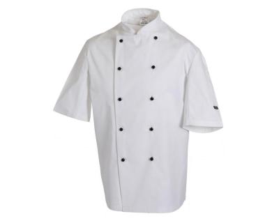 China Kitchen Light Work Jacket Men Short Sleeve Chef Uniform Jacket for sale