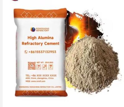 China High Temperature Unshaped Refractories A600 Ca60 Ca80 High Alumina Refractory Cement For Furnace Construction for sale