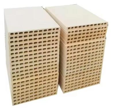 China Glass Kiln Furniture Mullite Cordierite Plate Grooved Perforated Cordierite Mullite Slab Refractory Ceramic Setter for sale