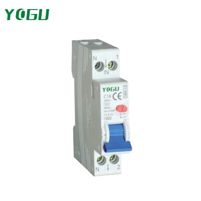 China RCBO 1P+N 6A 10 16A 20A 25A 32A Residual Current Circuit Breaker Interlock With Over Current Protection YDPNL for sale